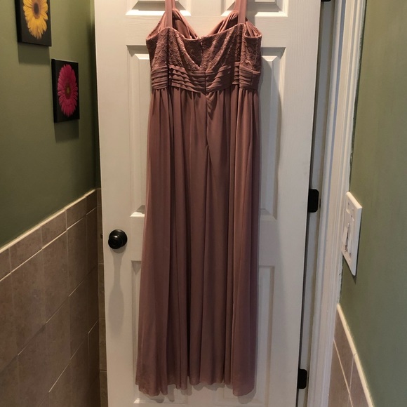 Macy’s lace and chiffon dress-size 22 - rose - Picture 2 of 7